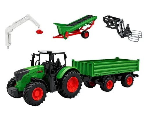 Zestaw Farma Traktor Przyczepa Ciągnik Zagroda Maszyny Rolnicze Zwierzęta Figurki