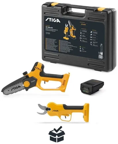 Piła łańcuchowa akumulatorowa + sekator do gałęzi STIGA 20V SP 100e 2Ah