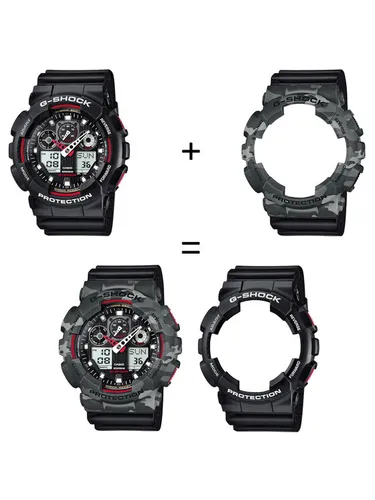 Casio Zegarek SET GA-100-1A4ER + BEZEL 10507071 + PASEK 10347688