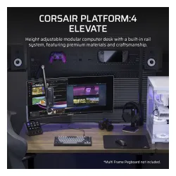Biurko Corsair Platform:4 Elevate (z regulacją) 120cm Regulacja wysokości Drewno bejcowane na kolor ciemnoorzechowy
