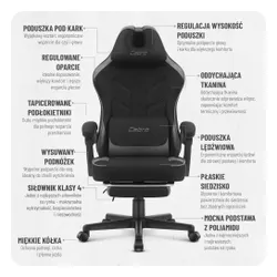 Fotel CABRO C504 Czarno-szary