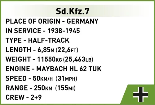 Конструктор COBI Historical Collection Sd.Kfz. 7 Half-Track