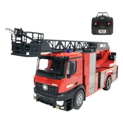 Zdalnie sterowany samochód COIL ciężarówka straż pożarna na pilota LED AKU