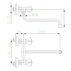 Bateria KFA ARMATURA Standard 300-610-00 Chrom