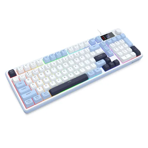 Klawiatura membranowa Redragon Aria K527WBL-PRO Biało-Niebieski
