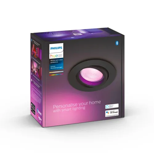 Oświetlenie punktowe Philips Hue White and Colour Ambiance Centura 1szt Czarny
