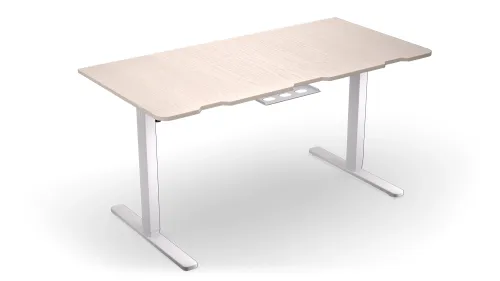 Biurko Endorfy Atlas L Electric Light Wood 150cm Regulacja wysokości Jasne drewno