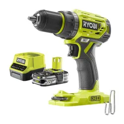 Wiertarko-wkrętarka RYOBI R18DD7-0 + Akumulator RYOBI RC18120-125 2.5Ah 18V + Ładowarka