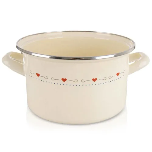 Garnek emaliowany kremowy TONCA 4 l