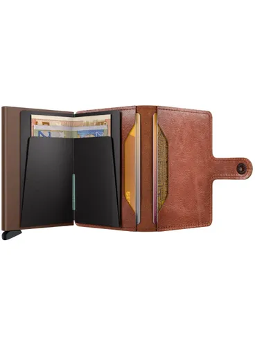 Portfel kieszonkowy Miniwallet Secrid Vintage - cognac / brown