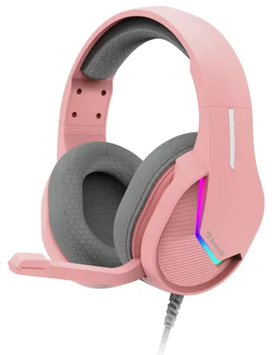 Słuchawki przewodowe z mikrofonem Marvo Tactic 40 Nauszne Różowy