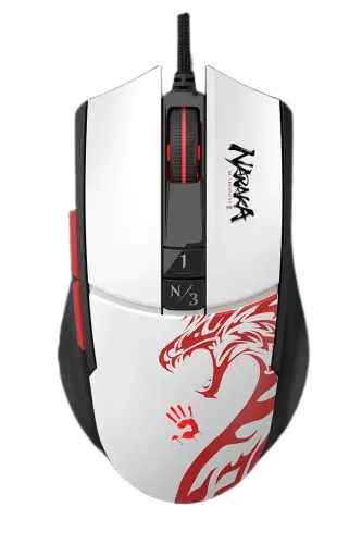 Myszka gamingowa A4Tech Bloody L65 MAX RGB przewodowa 12000 dpi optyczna biała