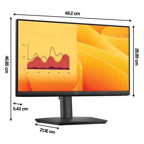 Monitor DELL Pro 22 E2225HSM 21.5" 1920x1080px 100Hz