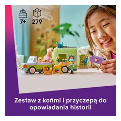 LEGO 42695 Friends Przyczepa z koniem i źrebaczkiem