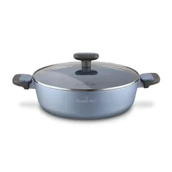 Patelnia nieprzywierająca z dwoma uchwytami i pokrywką STARKE PRO DOUBLE 28 cm