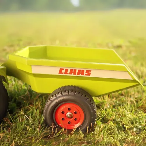 Falk Traktorek Baby Claas Axos 310 Zielony z Przyczepką od 1 roku