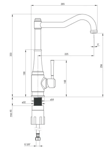 Bateria Deante Tamizo BQT N63M Czarny Mosiądz
