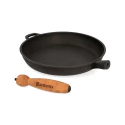 Patelnia żeliwna z pokrywką MAYSTERNYA WOOD 24 cm