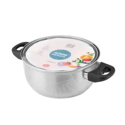 Garnek ze stali nierdzewnej z pokrywką EMILIO 2,5 l