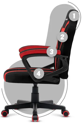 Fotel HUZARO Ranger 1.0 Mesh Czerwony
