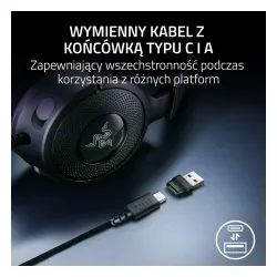 Słuchawki przewodowe z mikrofonem Razer Kraken V4 X Nauszne Czarny