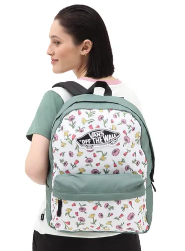 Vans Realm 22 l-ditsy poppy floral marshmallow Casual sırt çantası / ördek yeşili