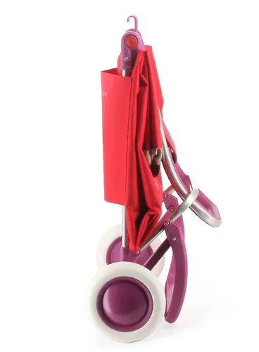 Rolser Serrella LN Agatha Ruiz de la Prada cărucior de cumpărături pliabil - roșu / inimă