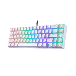 Klawiatura mechaniczna Motospeed CK67 RGB Blue Switch Biały