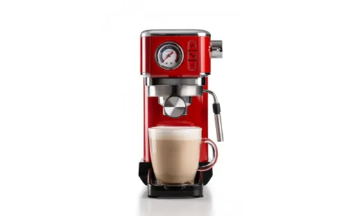 ARIETE Perfetto Slim Manometro Moderna 1381/33 1300 W czerwony - ekspres do kawy ciśnieniowy