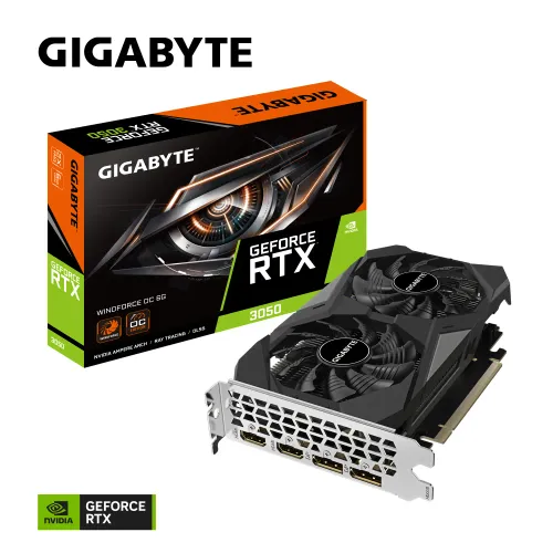 Karta graficzna Gigabyte GeForce RTX 3050 WINDFORCE OC 6GB GDDR6 96bit DLSS