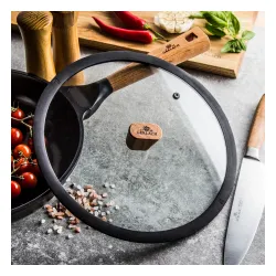 GERLACH Natur 28 cm - patelnia ceramiczna nieprzywierająca z pokrywką