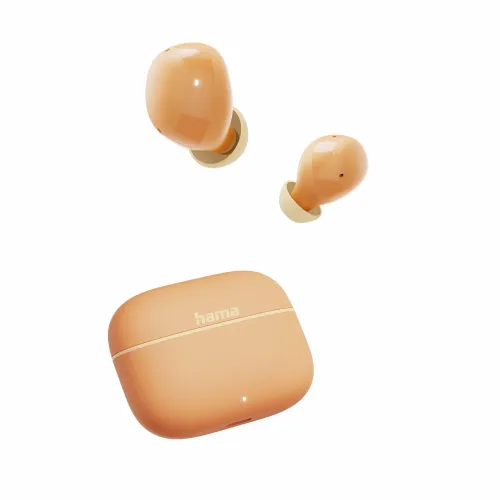 Słuchawki bezprzewodowe Hama Freedom Buddy II TWS Dokanałowe Bluetooth 5.4 Pomarańczowy
