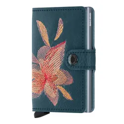 Miniwallet Secrid Stitch Linea Koruyucu Cüzdan-magnolia petrolio