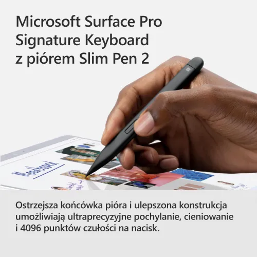 Klawiatura MICROSOFT Surface Pro Keyboard Czerwony Mak + Pióro Surface Slim Pen 2