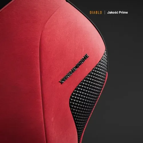Fotel Diablo Chairs X.One Prime Normal Size Bloody Mary Gamingowy Do 140kg Tkanina Czerwony