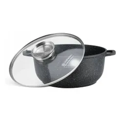 Garnek marmurowy duży gastronomiczny 36cm 13,5l indukcja gaz 8154