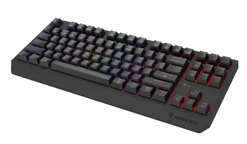 Klawiatura mechaniczna Genesis Thor 230 TKL US RGB Outemu Silent Lemon Czarny