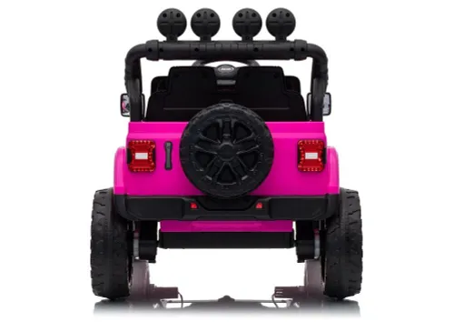 Auto Na Akumulator Jeep Rubicon 2X200W 24V Eva Skóra LED Pilot Radio MP3