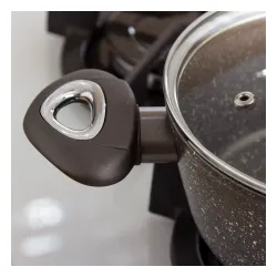 Garnek aluminiowy z pokrywką VALDINOX ROCK SZARY 1,8 l