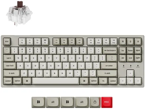 Klawiatura KEYCHRON C1 Pro 8K QMK Wired Custom Mechanical Super Brown Switch