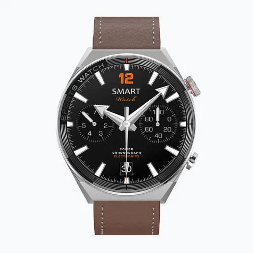 Zegarek Watchmark Maverick srebrny/brązowy