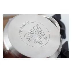 Garnek ze stali nierdzewnej z pokrywką SSW COMFORT 1 l