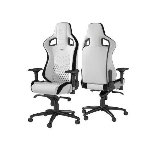 Fotel Noblechairs EPIC White Black Gamingowy do 120kg Skóra ECO Biało-czarny