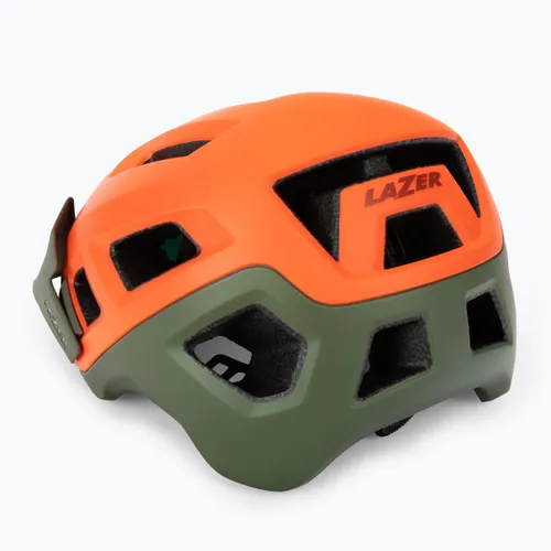 Kask rowerowy Lazer Coyote KinetiCore matte orange/green
