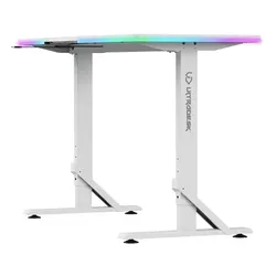 Biurko gamingowe ULTRADESK Iron RGB Biały