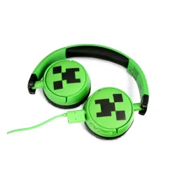 Słuchawki bezprzewodowe z mikrofonem OTL Technologies Minecraft Creeper Kids Wireless Dla Dzieci Nauszne Zielono-czarny