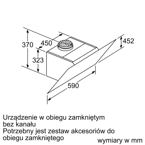 Okap Bosch DWK67CM20 Biało-srebrny