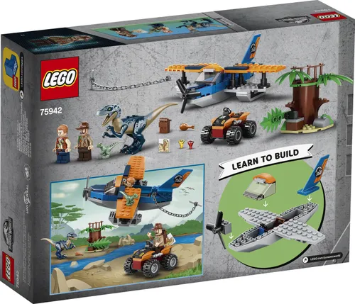 Конструктор Lego Jurassic World велоцираптор: на помощь биплану (75942)