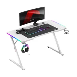Biurko gamingowe HUZARO Hero 2.5 RGB Biały