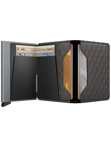 Mały portfel RFID Secrid Slimwallet Optical - grey / yellow
